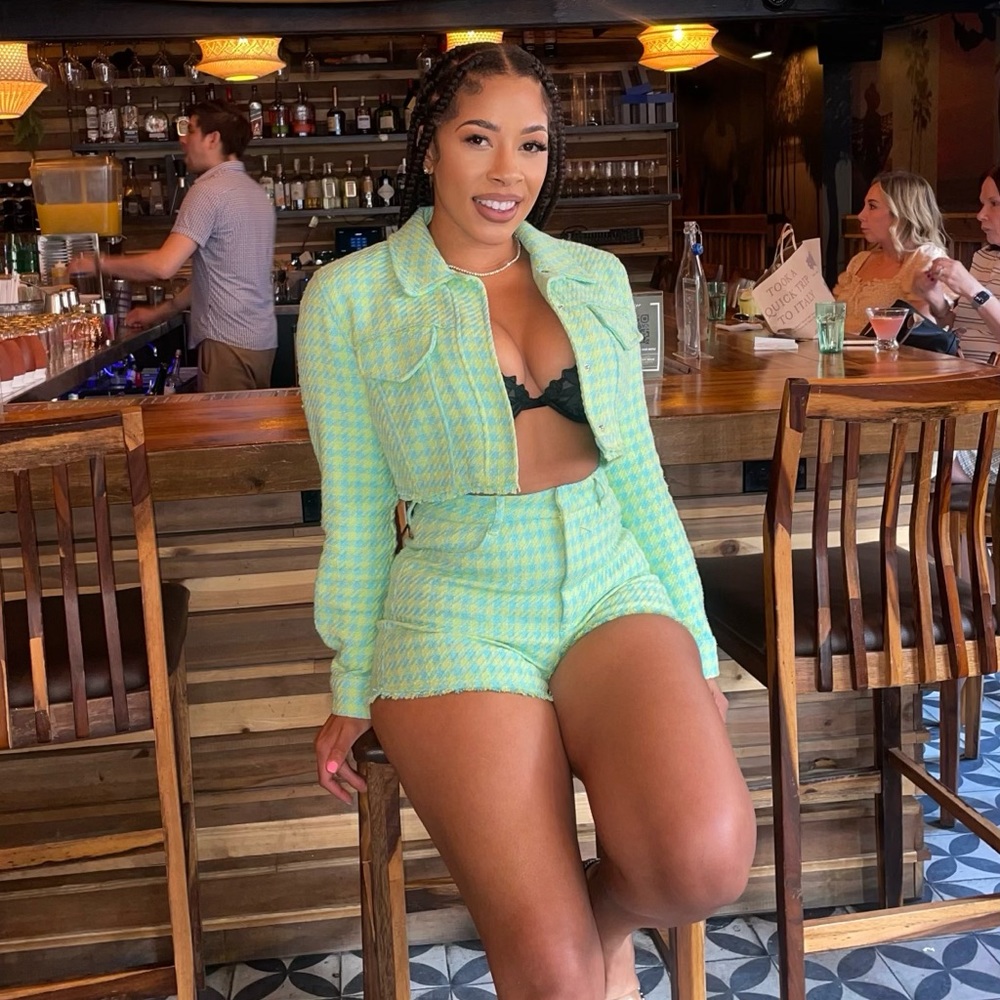 2 piece zara tweed co ord set.